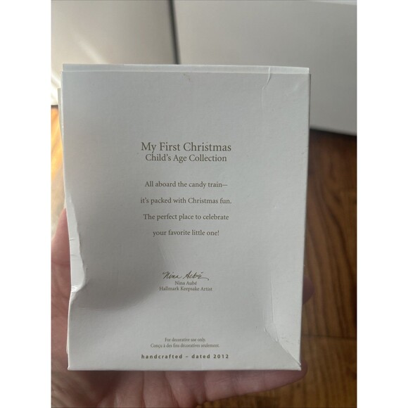 2012 Hallmark Keepsake Ornament My First Christmas Candy Train Tree Photo Holder - Picture 2 of 4